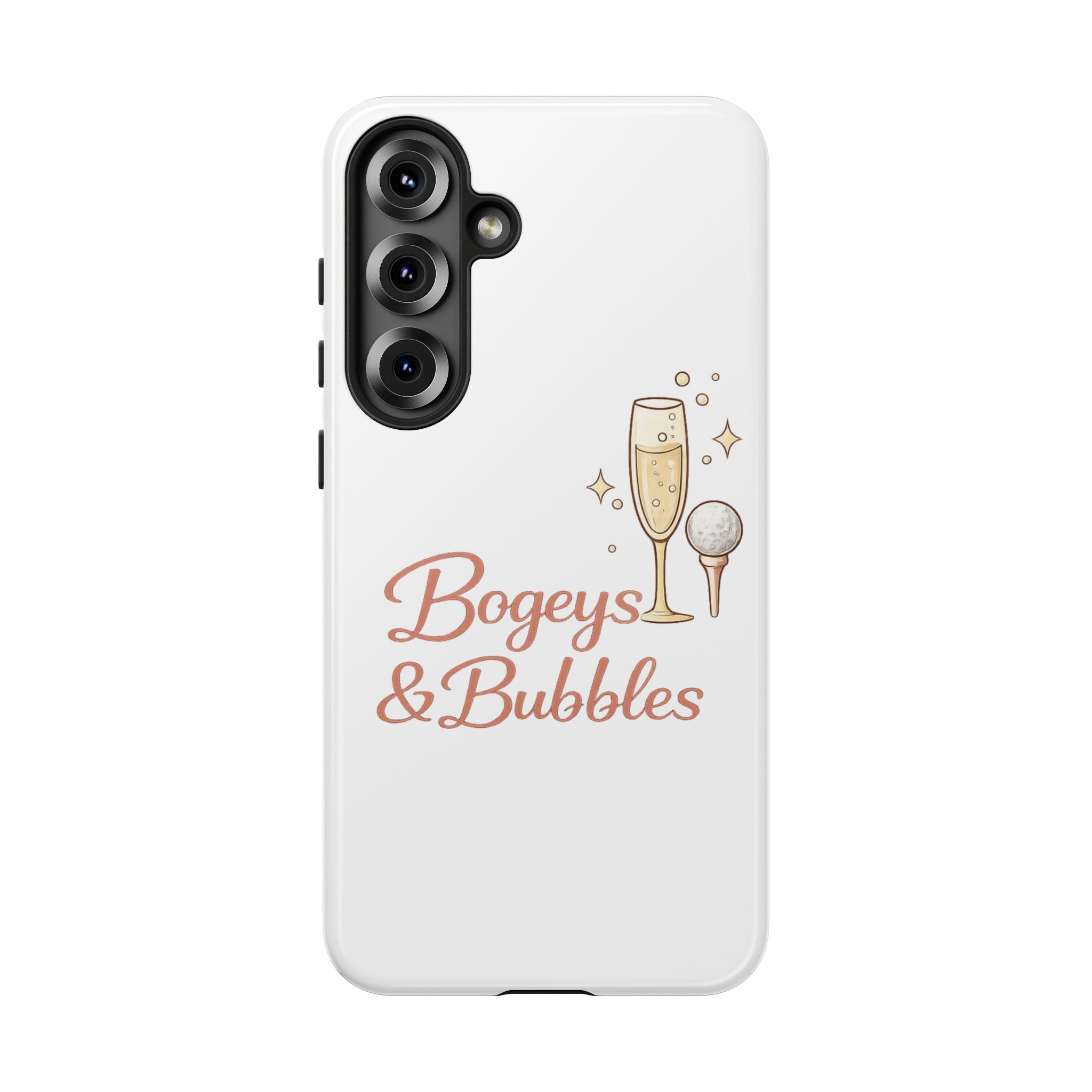 Phone Case — "Bogeys & Bubbles" Champagne Golf Design