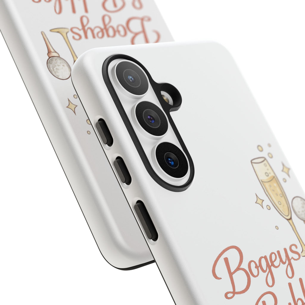 Phone Case — "Bogeys & Bubbles" Champagne Golf Design