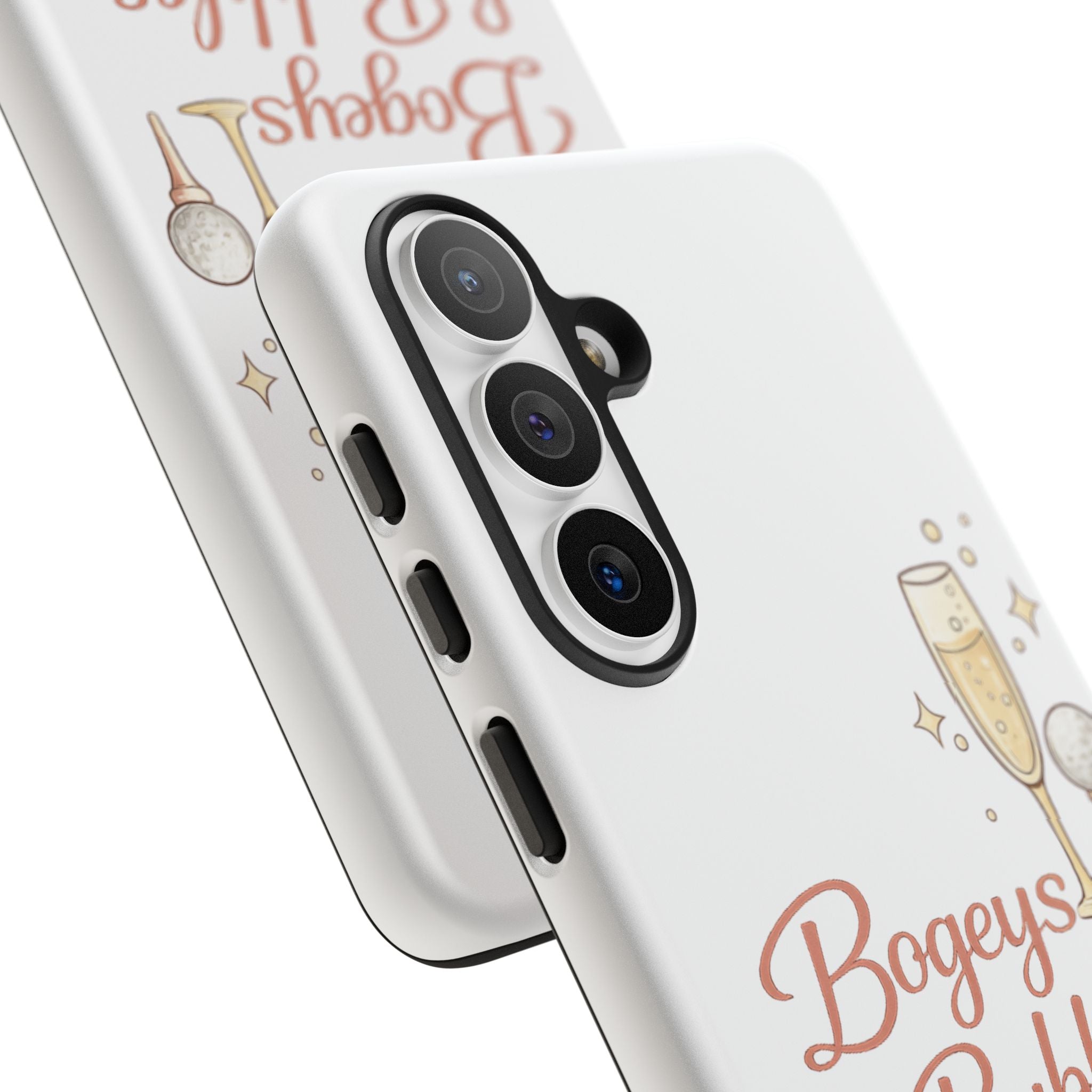 Phone Case — "Bogeys & Bubbles" Champagne Golf Design