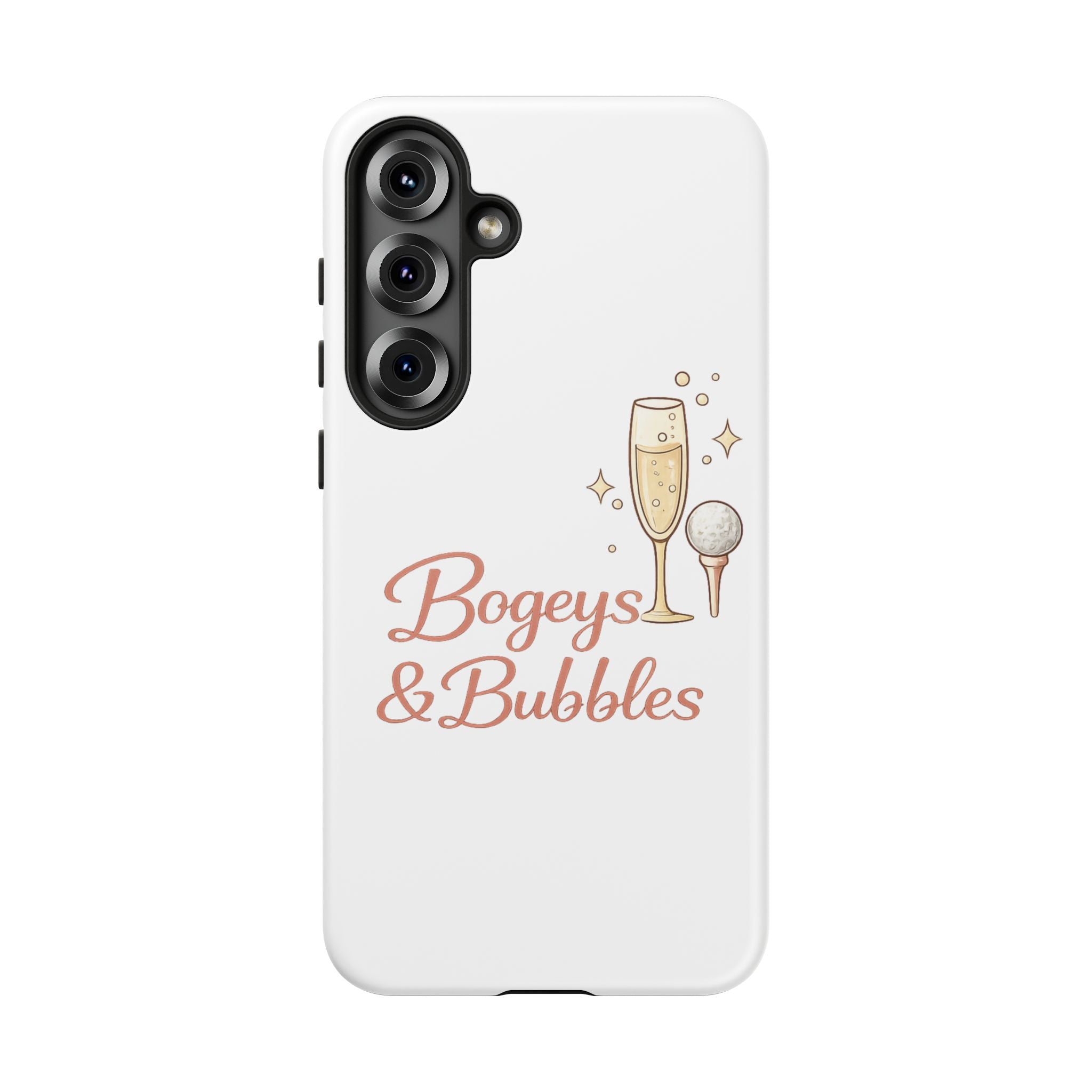Phone Case — "Bogeys & Bubbles" Champagne Golf Design