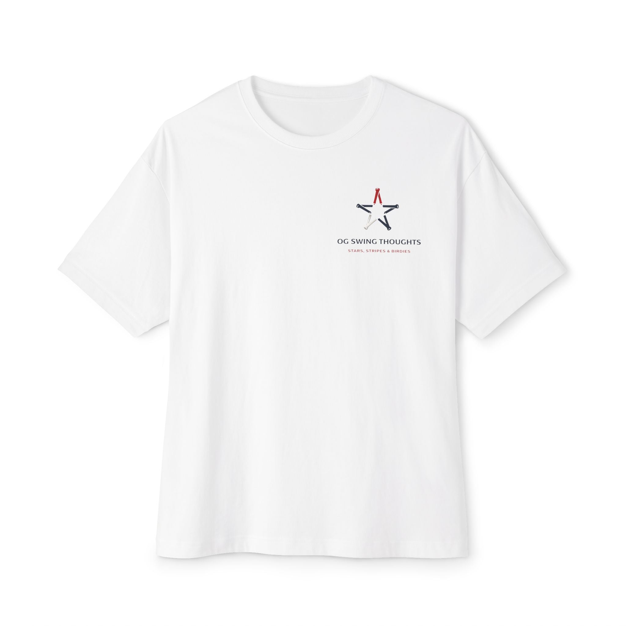 Patriotic Stars & Stripes Tee — American Flag & Golf Ball Graphic