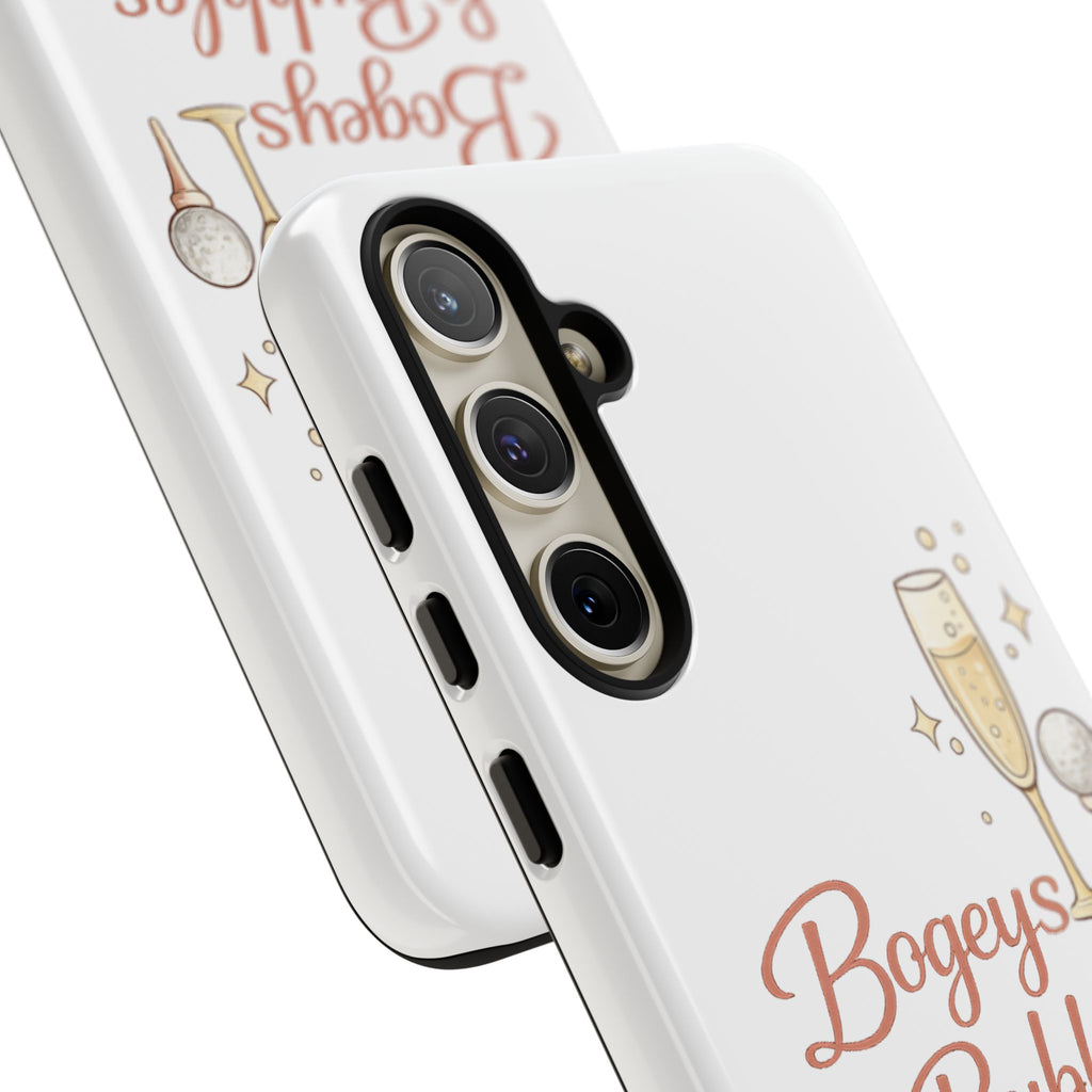 Phone Case — "Bogeys & Bubbles" Champagne Golf Design