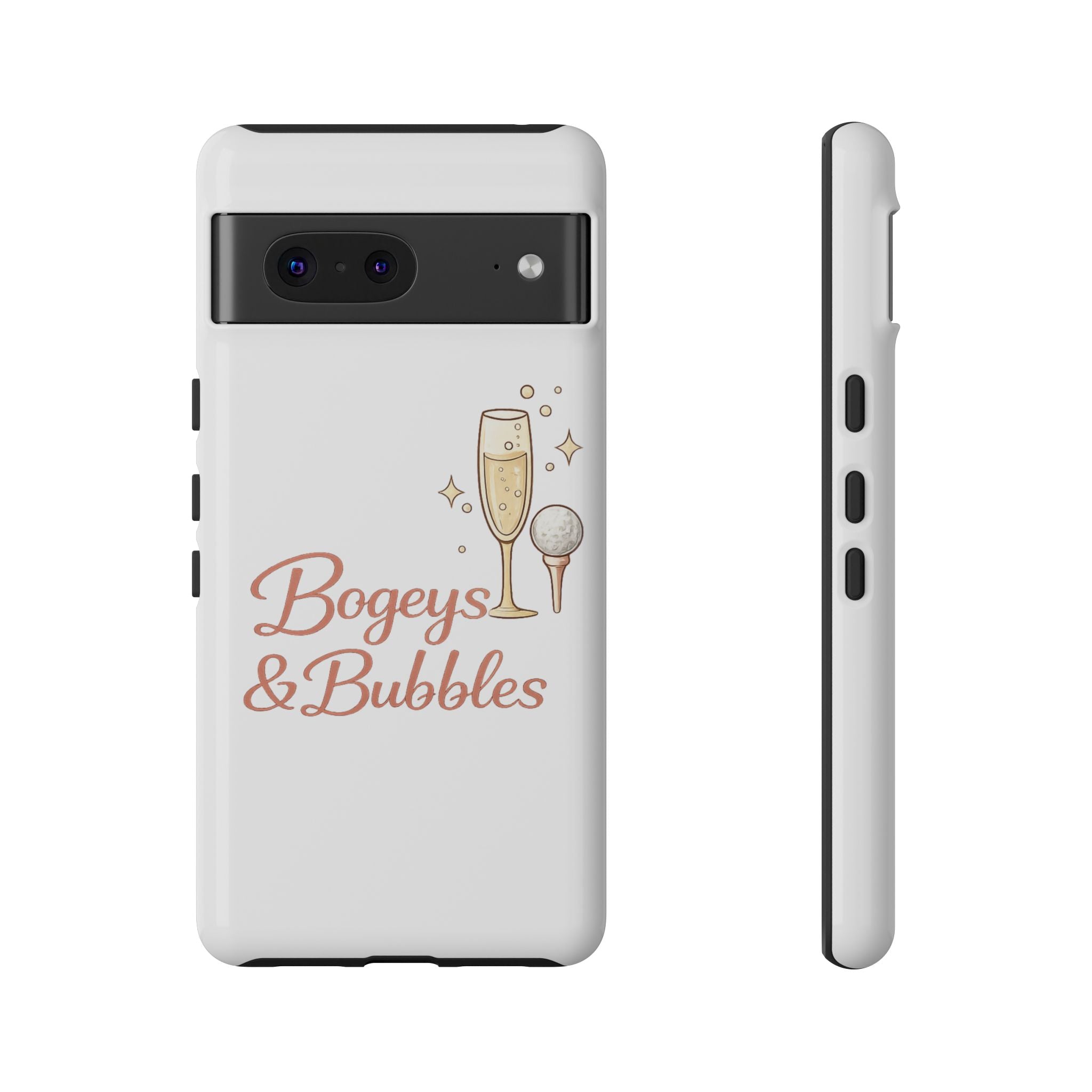 Phone Case — "Bogeys & Bubbles" Champagne Golf Design