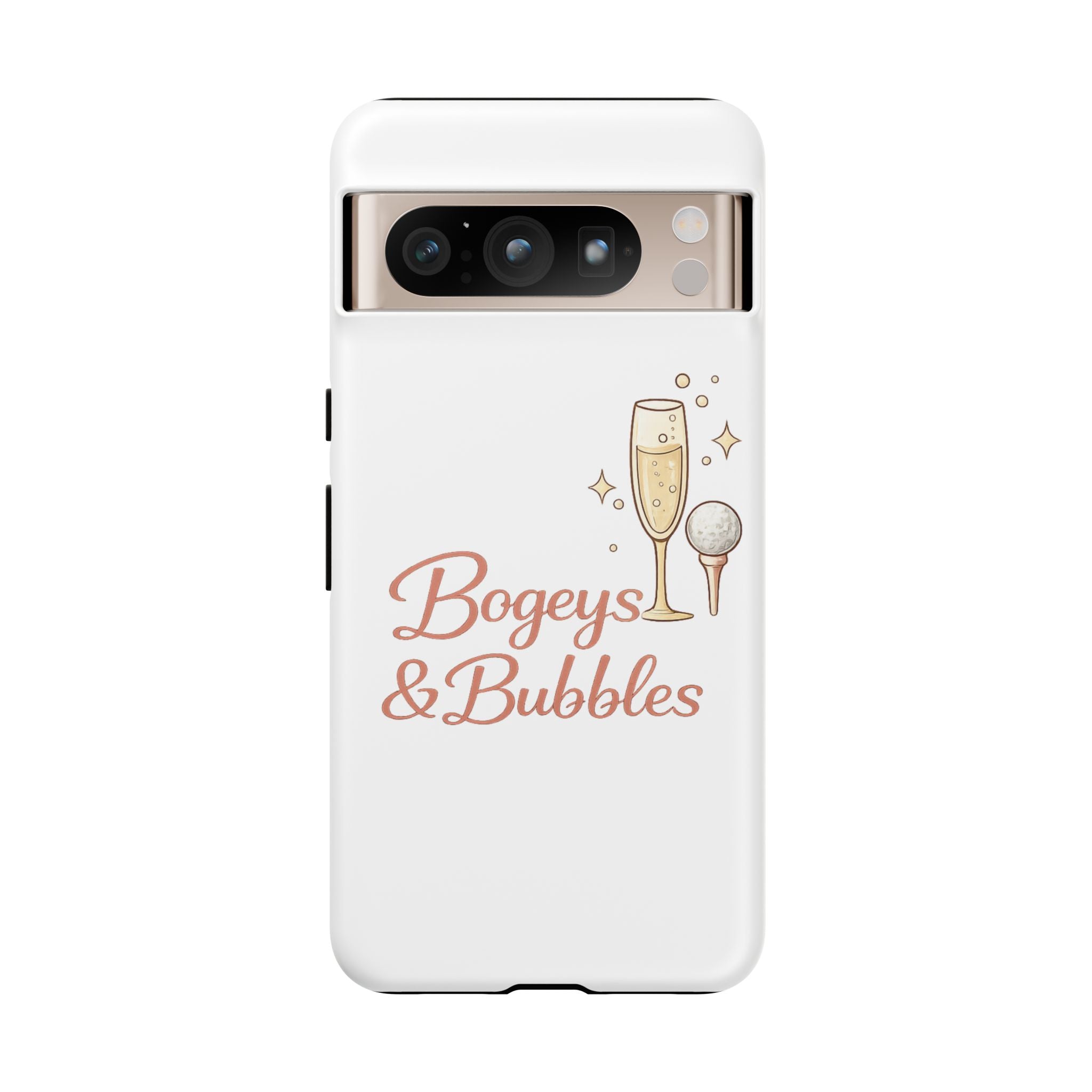 Phone Case — "Bogeys & Bubbles" Champagne Golf Design