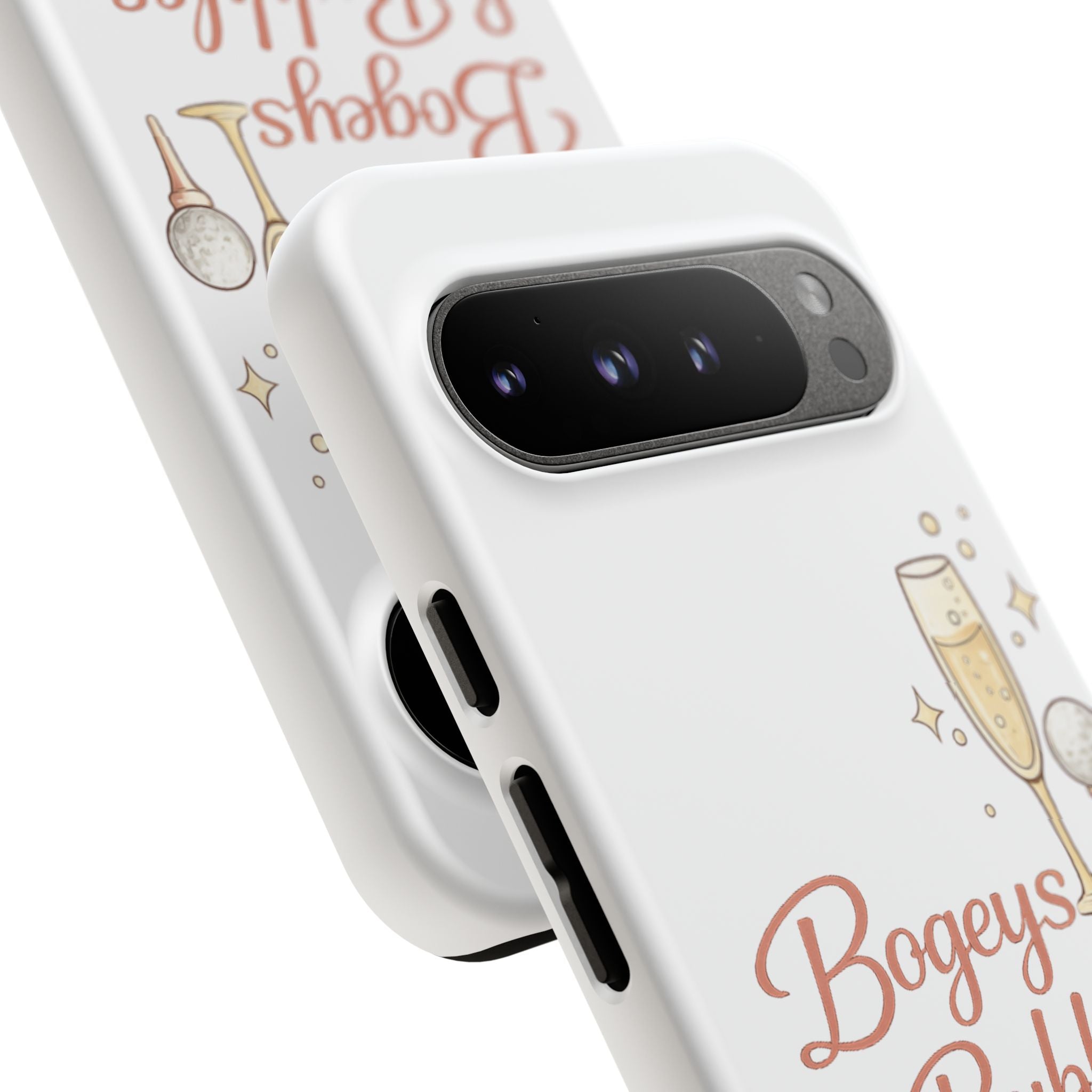 Phone Case — "Bogeys & Bubbles" Champagne Golf Design