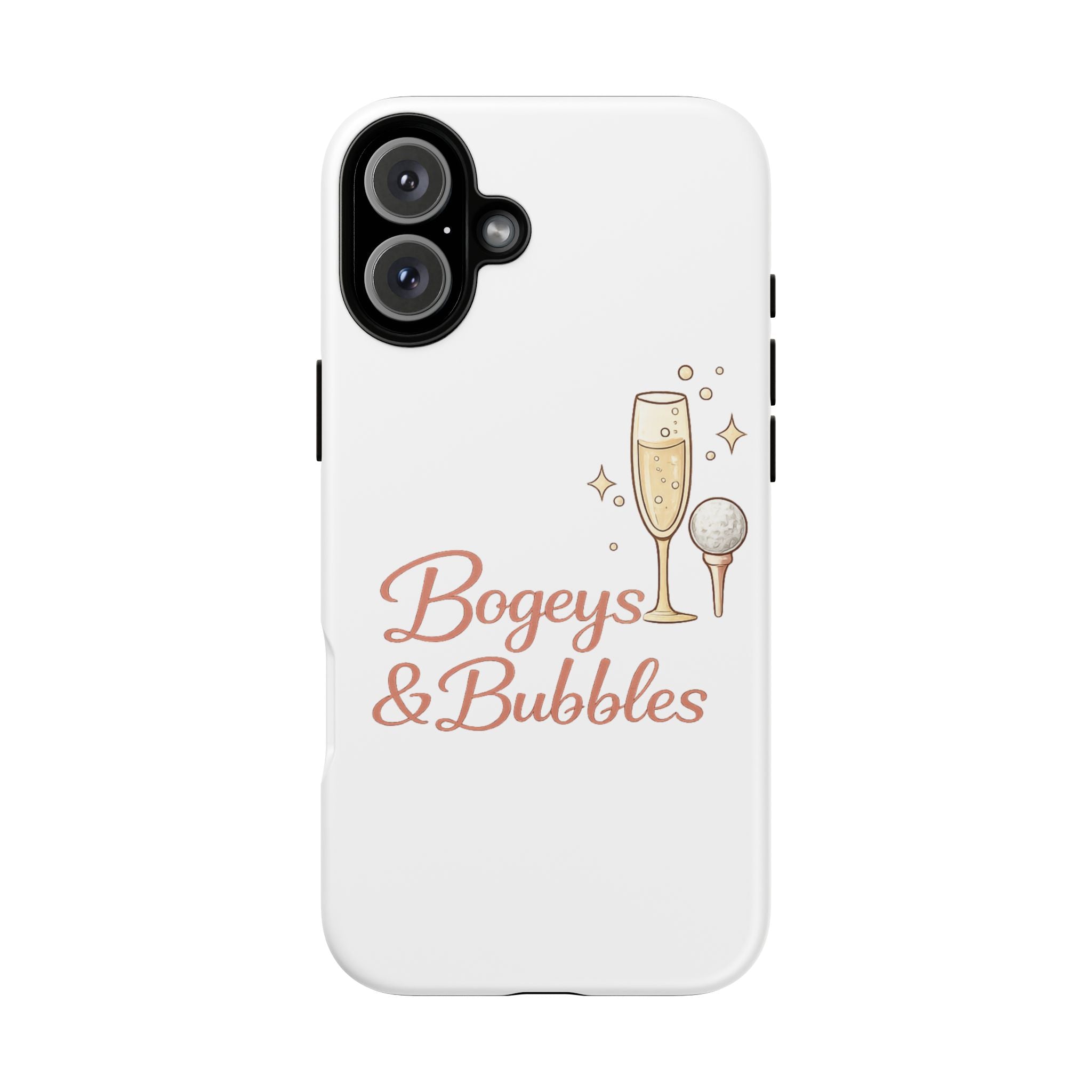 Phone Case — "Bogeys & Bubbles" Champagne Golf Design