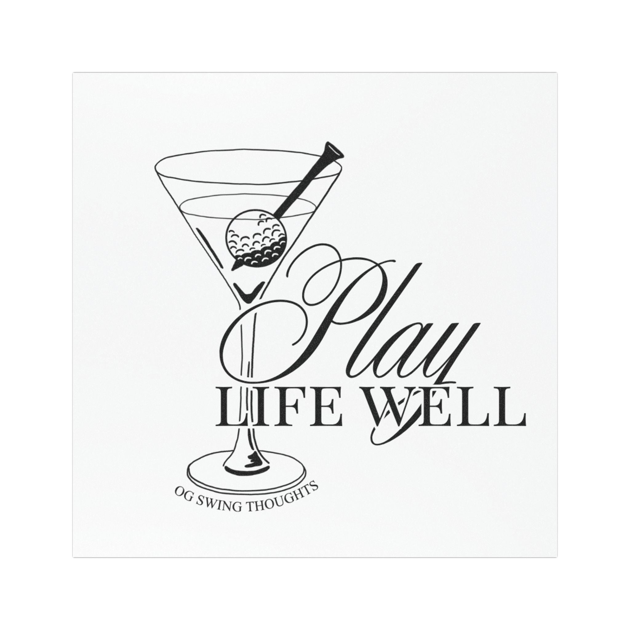 Play Life Well Car Magnet – Golf Cocktail Design