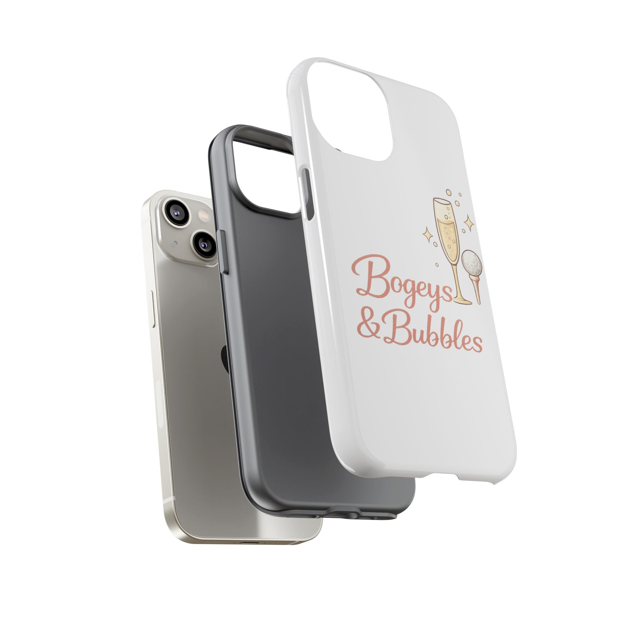 Phone Case — "Bogeys & Bubbles" Champagne Golf Design