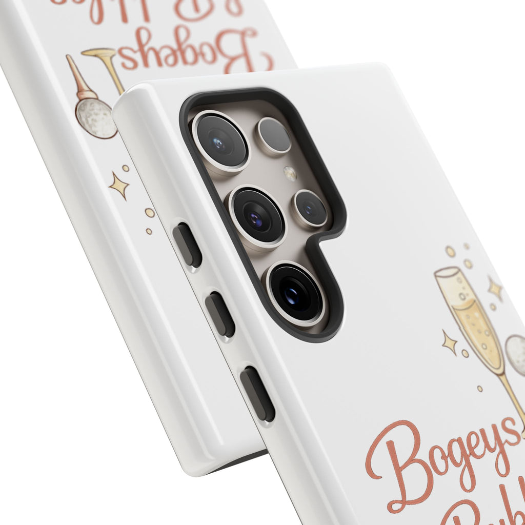 Phone Case — "Bogeys & Bubbles" Champagne Golf Design