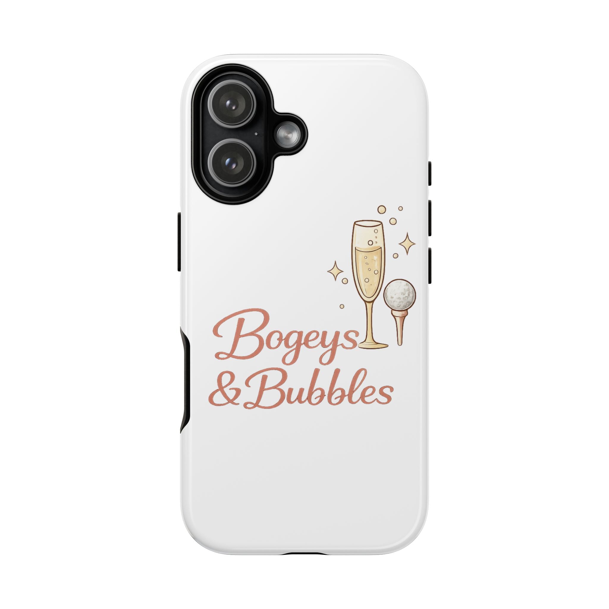 Phone Case — "Bogeys & Bubbles" Champagne Golf Design
