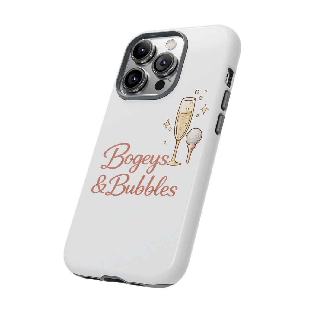 Phone Case — "Bogeys & Bubbles" Champagne Golf Design