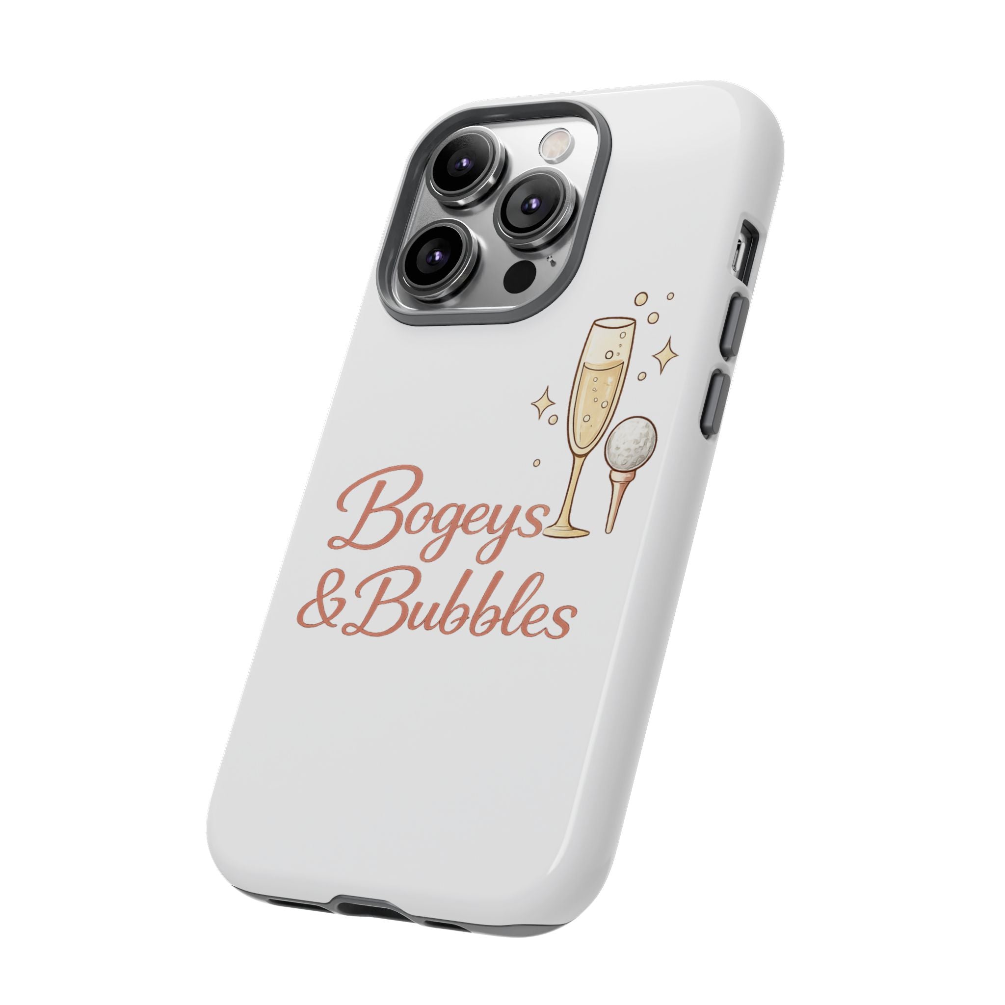 Phone Case — "Bogeys & Bubbles" Champagne Golf Design