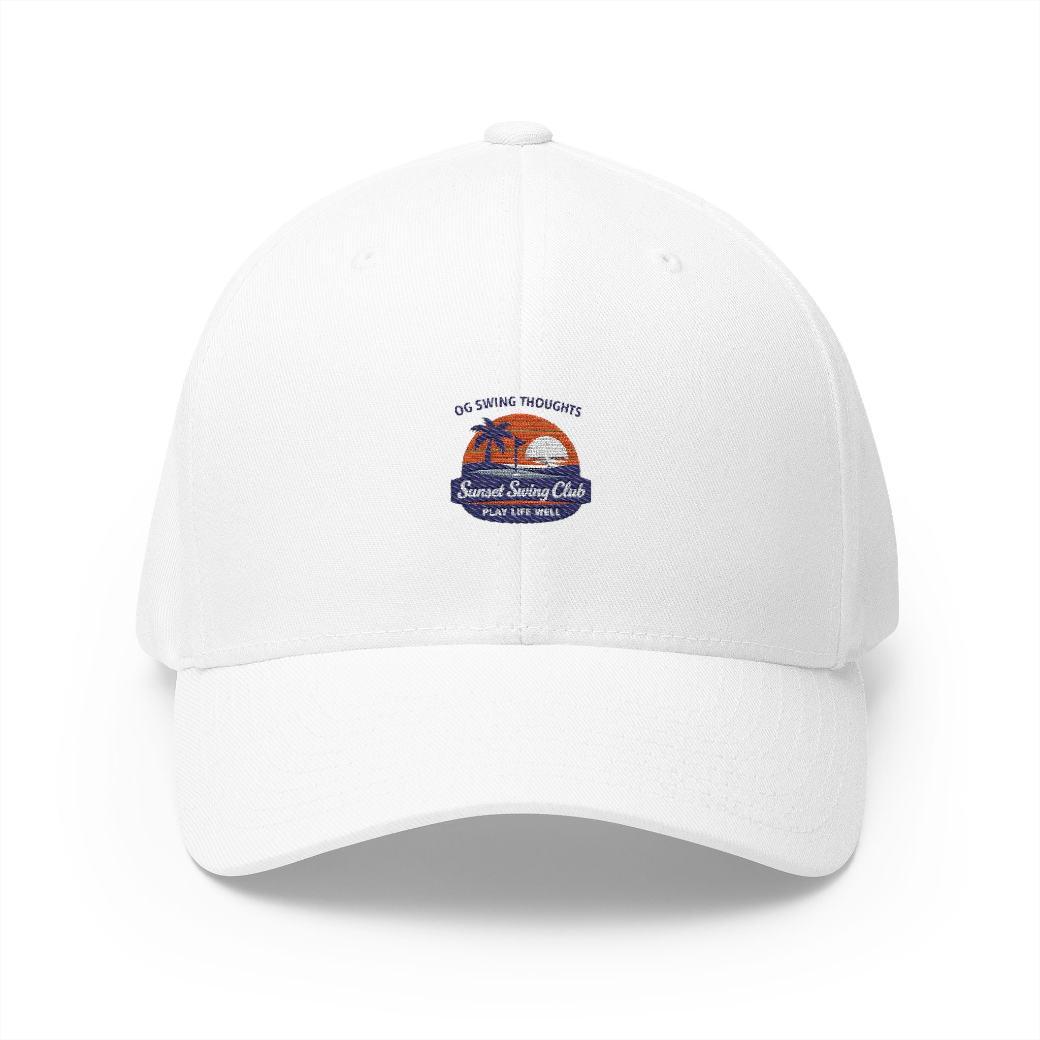 Embroidered Sunset Swing Club — Flex Fit Hat
