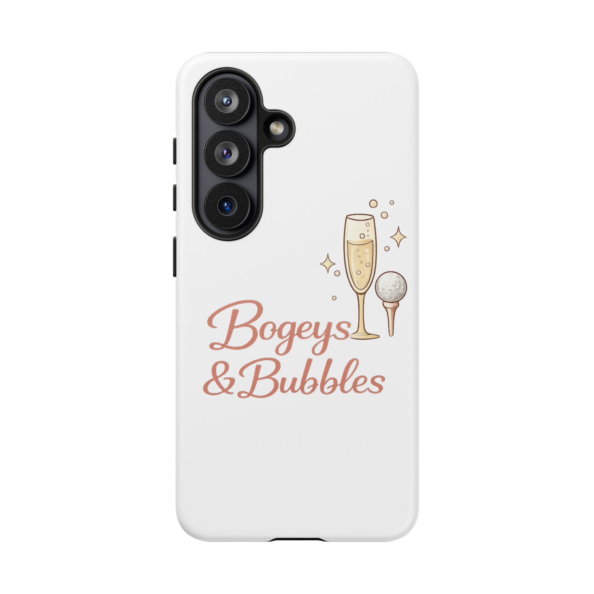 Phone Case — "Bogeys & Bubbles" Champagne Golf Design