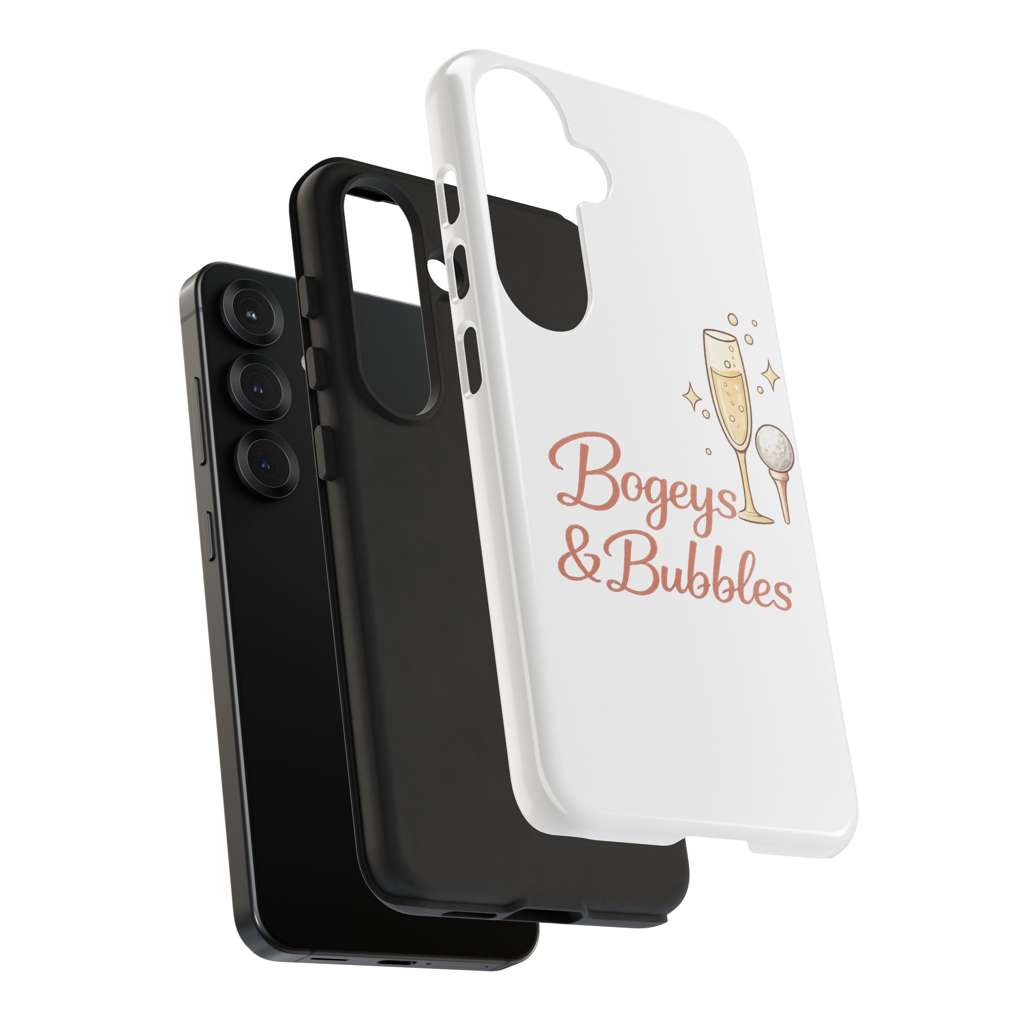 Phone Case — "Bogeys & Bubbles" Champagne Golf Design