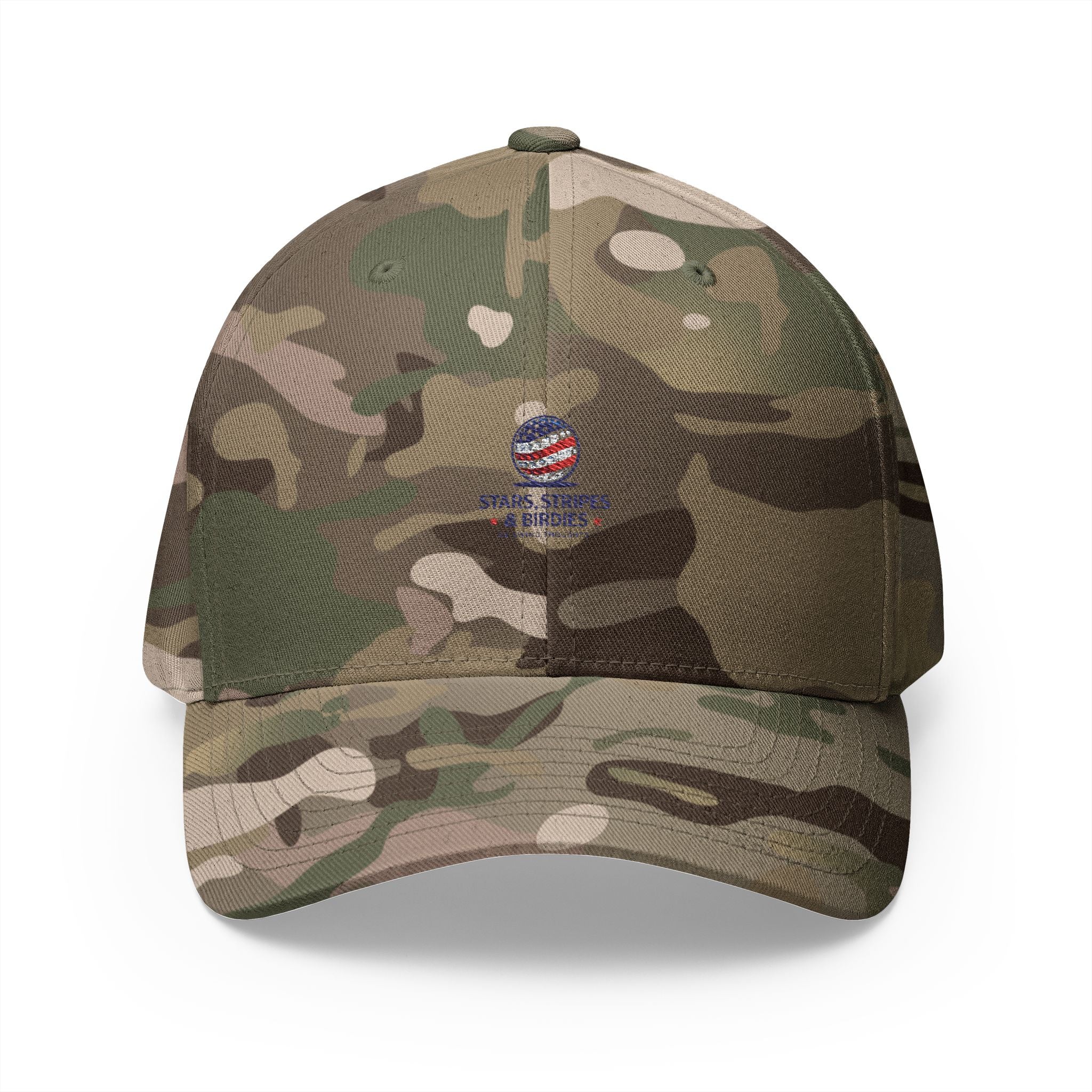 Embroidered 'Stars, Stripes & Service' Patriotic Structured Cap