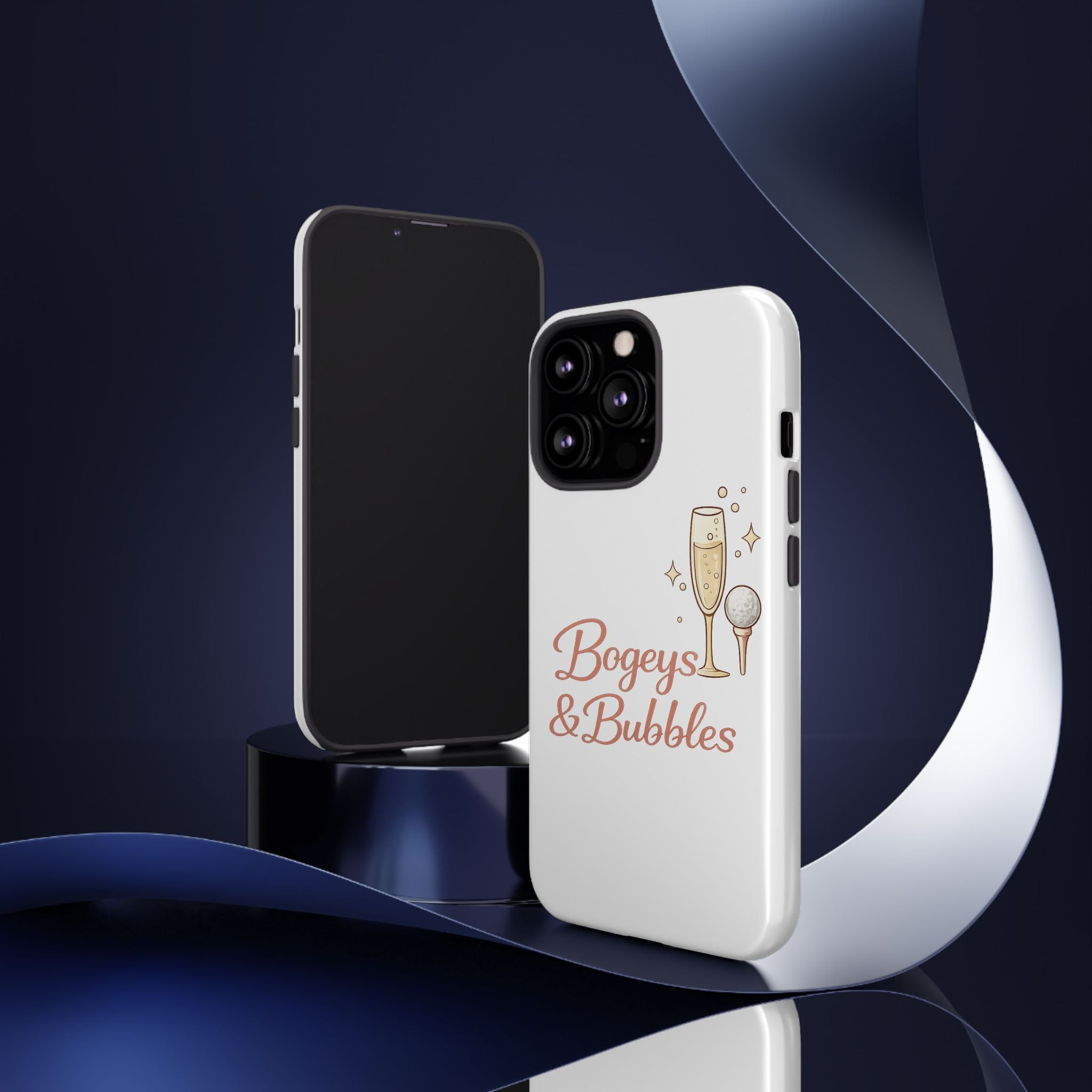 Phone Case — "Bogeys & Bubbles" Champagne Golf Design
