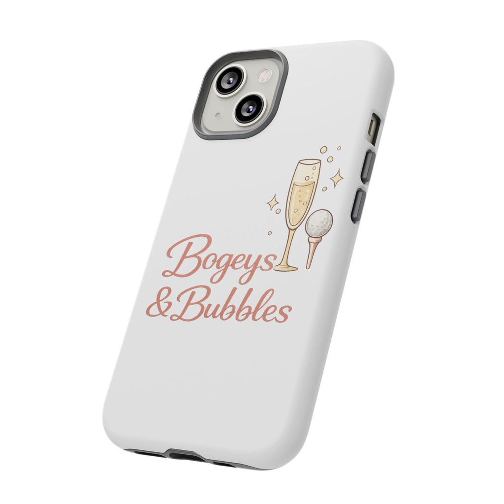 Phone Case — "Bogeys & Bubbles" Champagne Golf Design