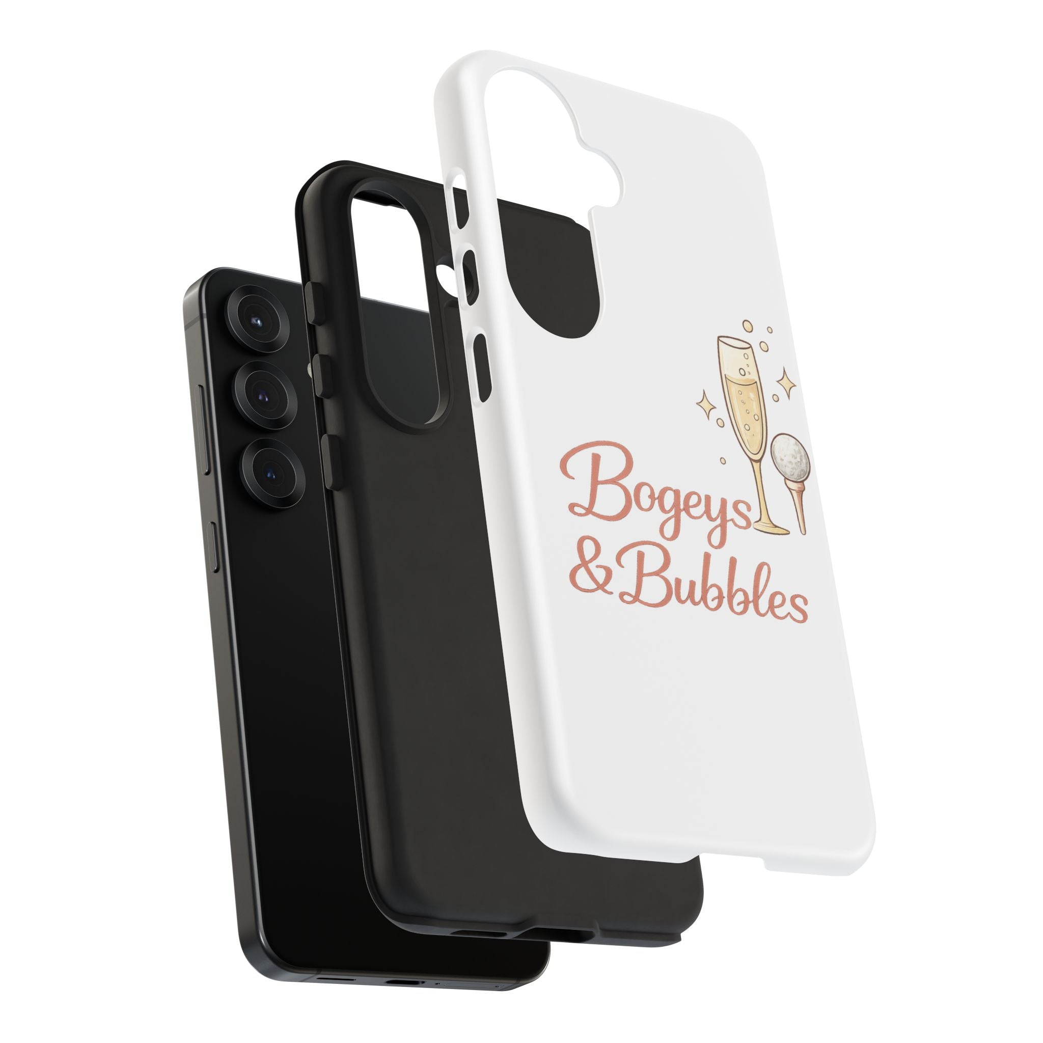 Phone Case — "Bogeys & Bubbles" Champagne Golf Design