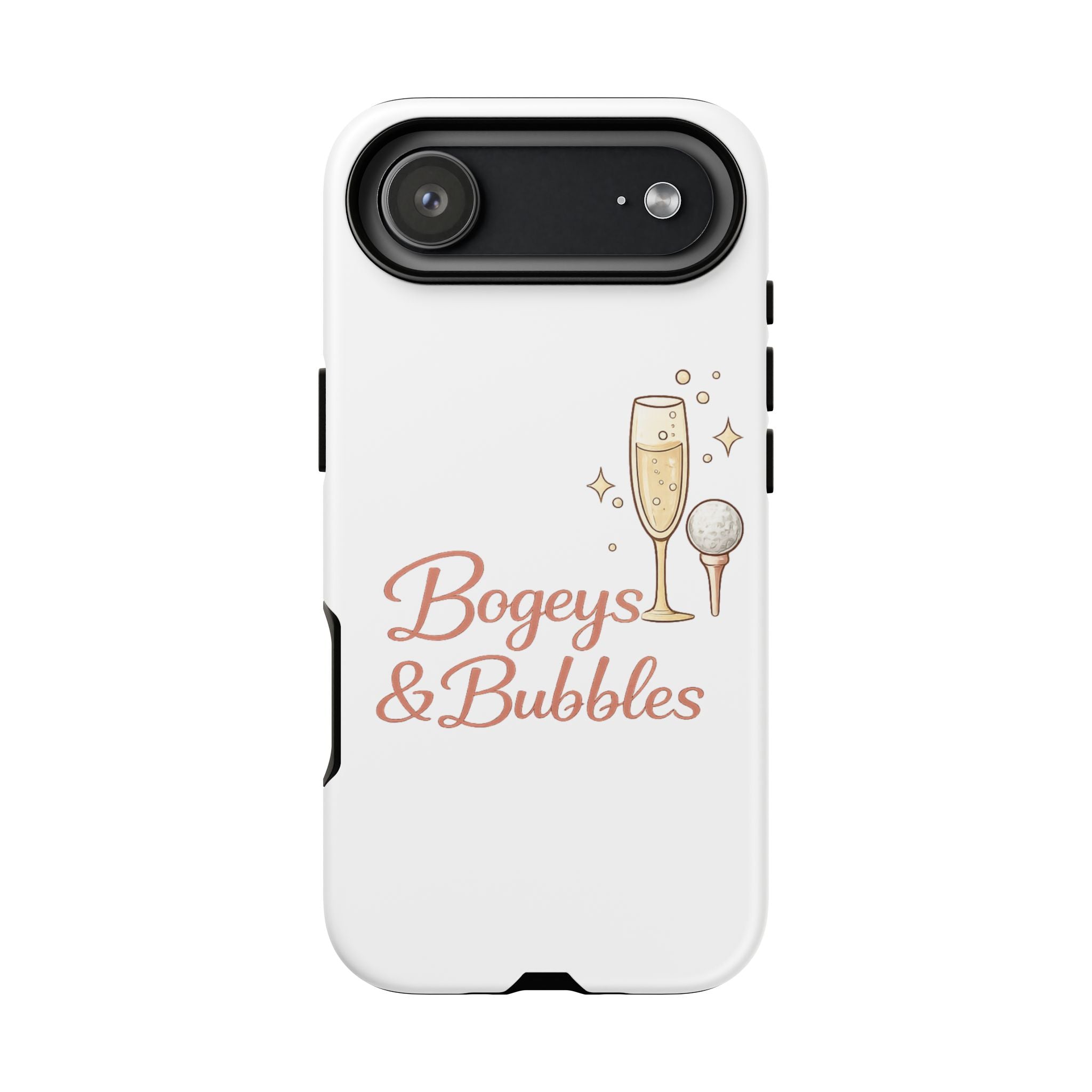 Phone Case — "Bogeys & Bubbles" Champagne Golf Design
