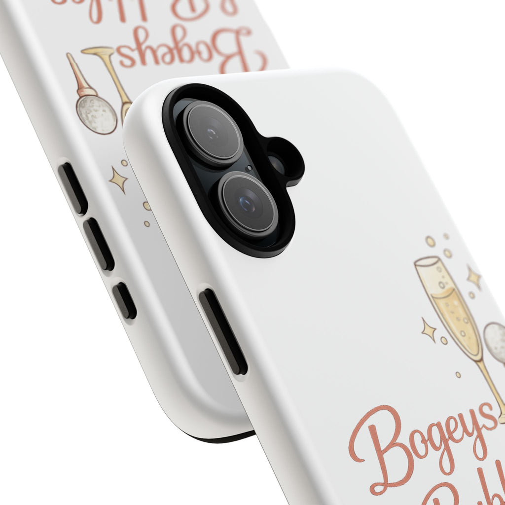 Phone Case — "Bogeys & Bubbles" Champagne Golf Design