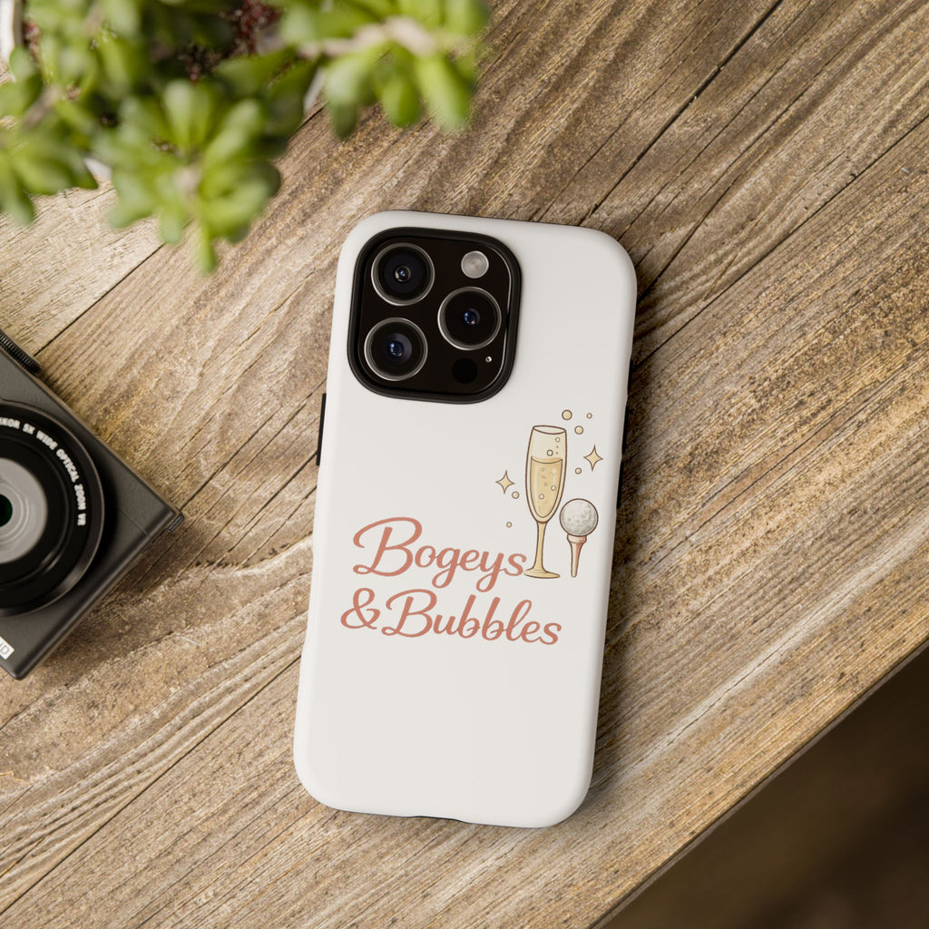 Phone Case — "Bogeys & Bubbles" Champagne Golf Design