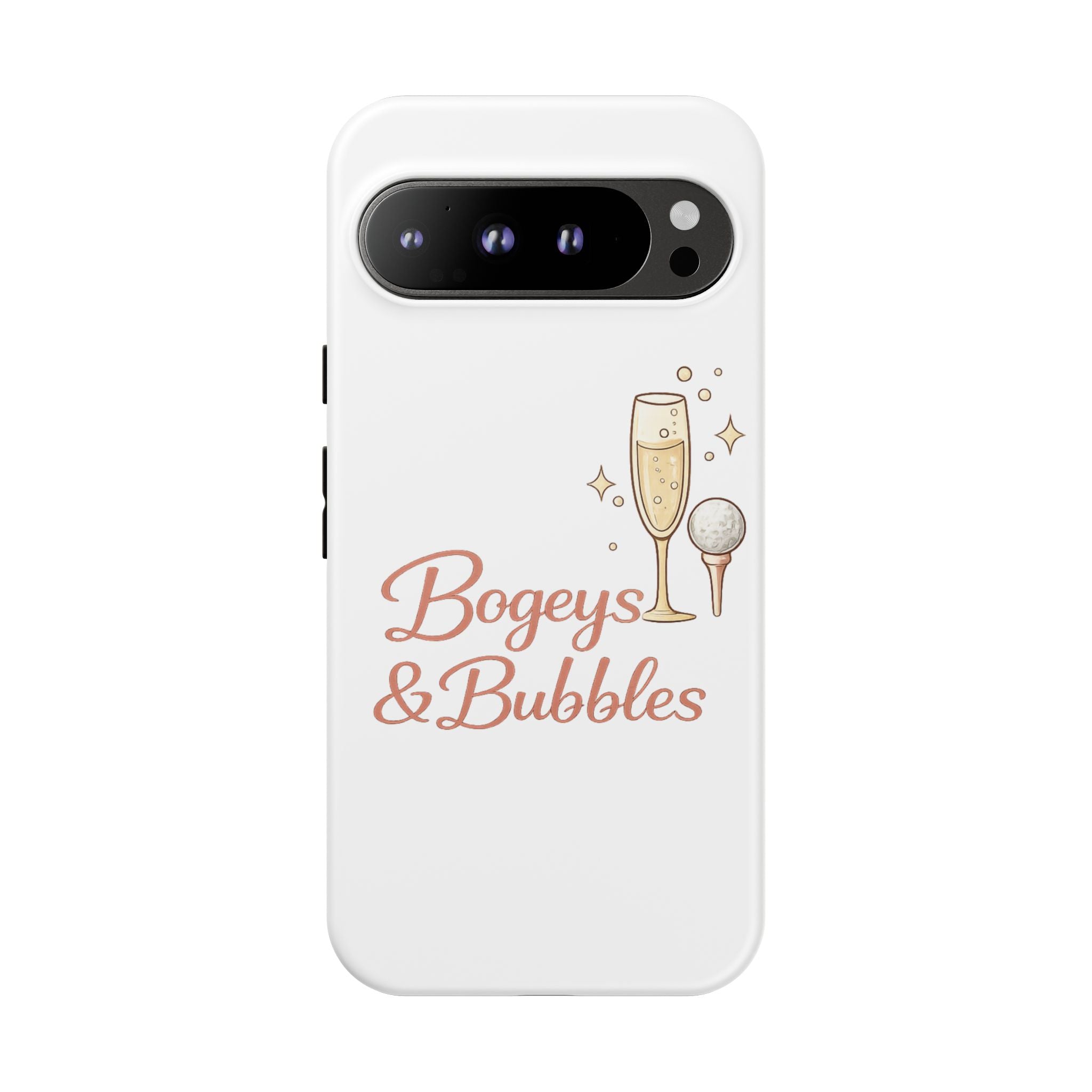 Phone Case — "Bogeys & Bubbles" Champagne Golf Design
