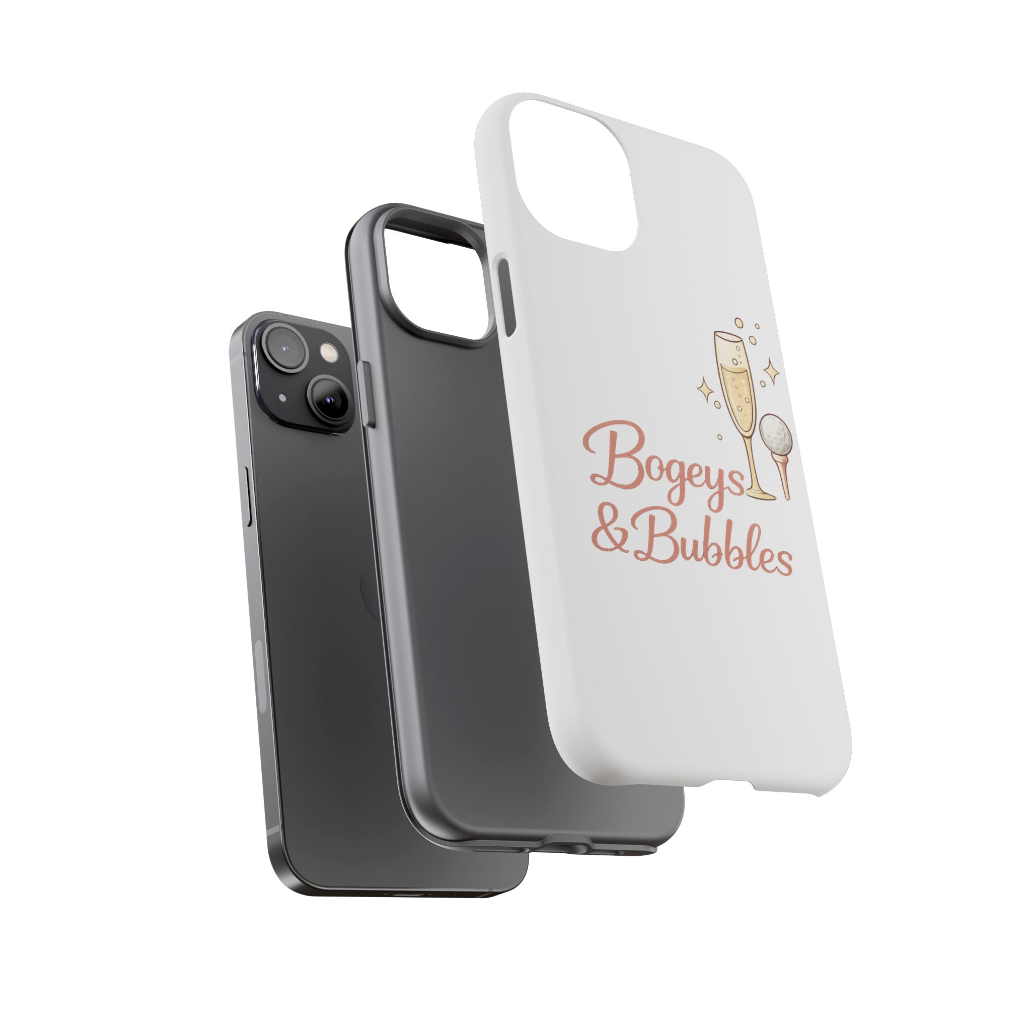 Phone Case — "Bogeys & Bubbles" Champagne Golf Design