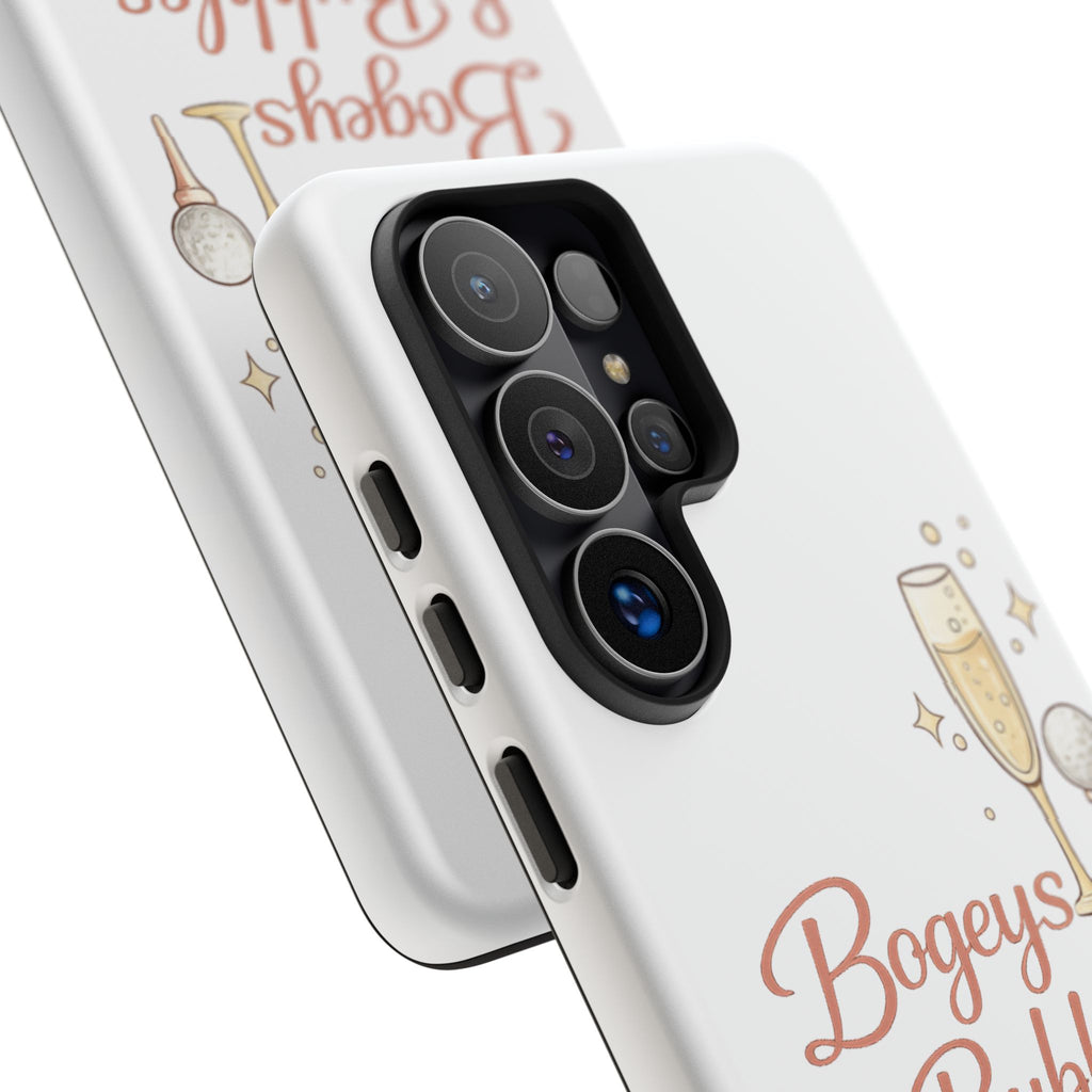Phone Case — "Bogeys & Bubbles" Champagne Golf Design