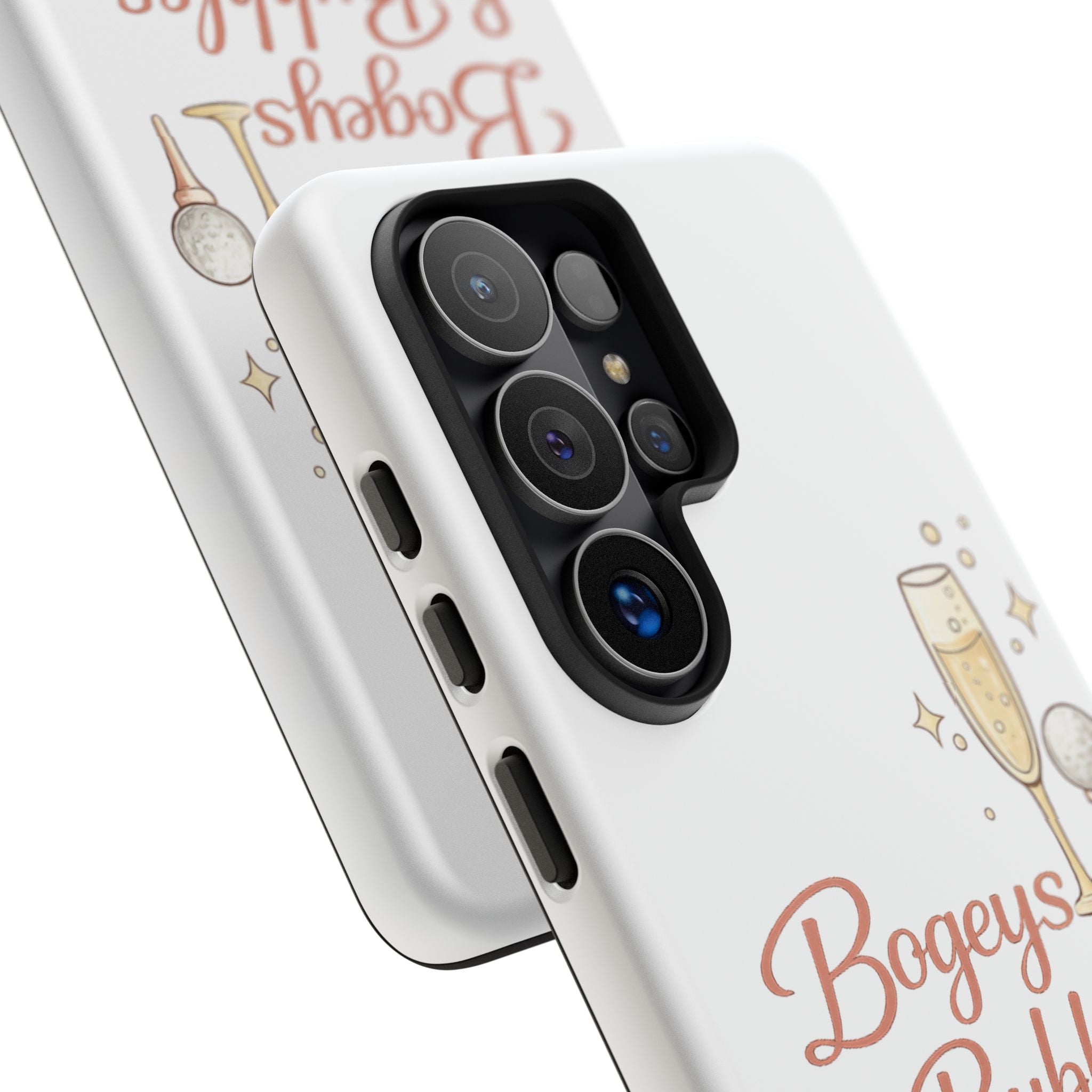 Phone Case — "Bogeys & Bubbles" Champagne Golf Design