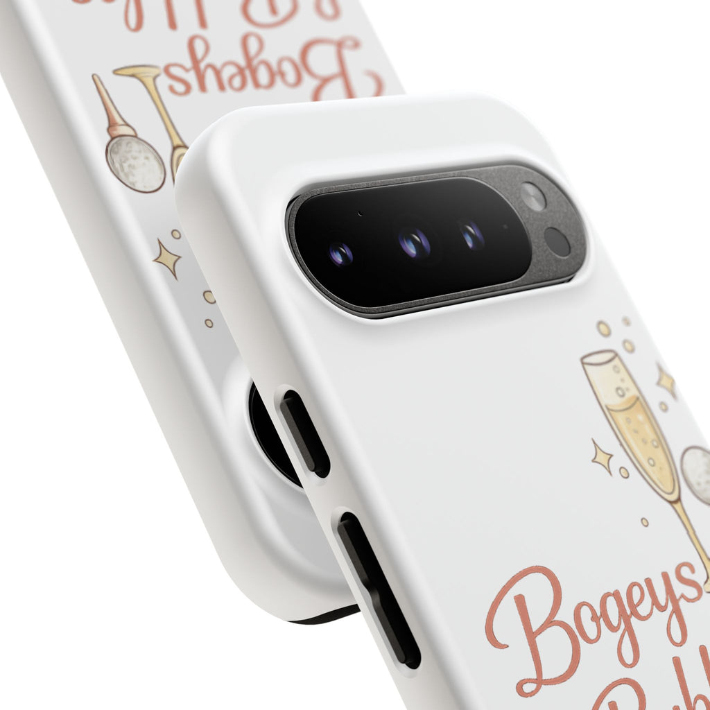 Phone Case — "Bogeys & Bubbles" Champagne Golf Design
