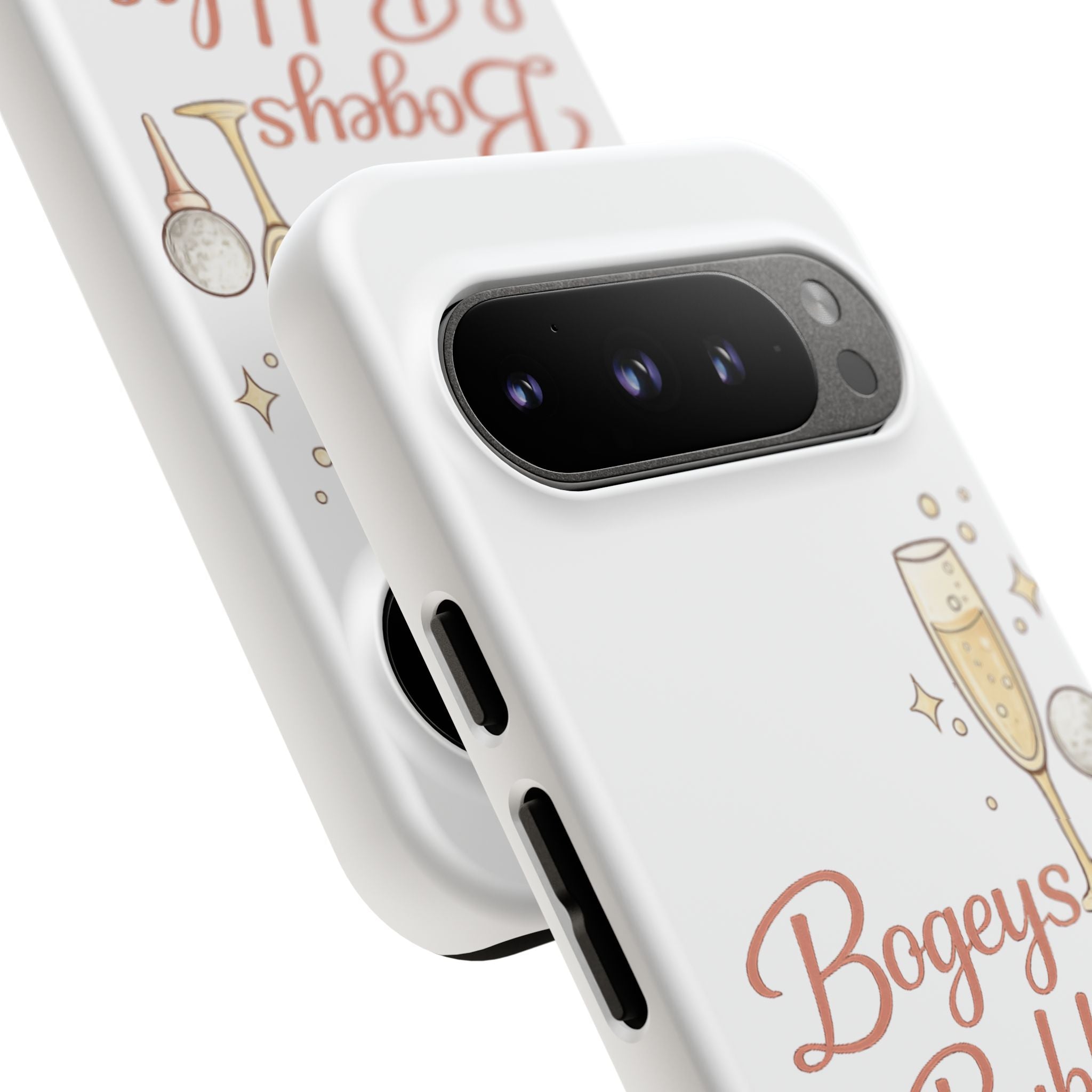 Phone Case — "Bogeys & Bubbles" Champagne Golf Design