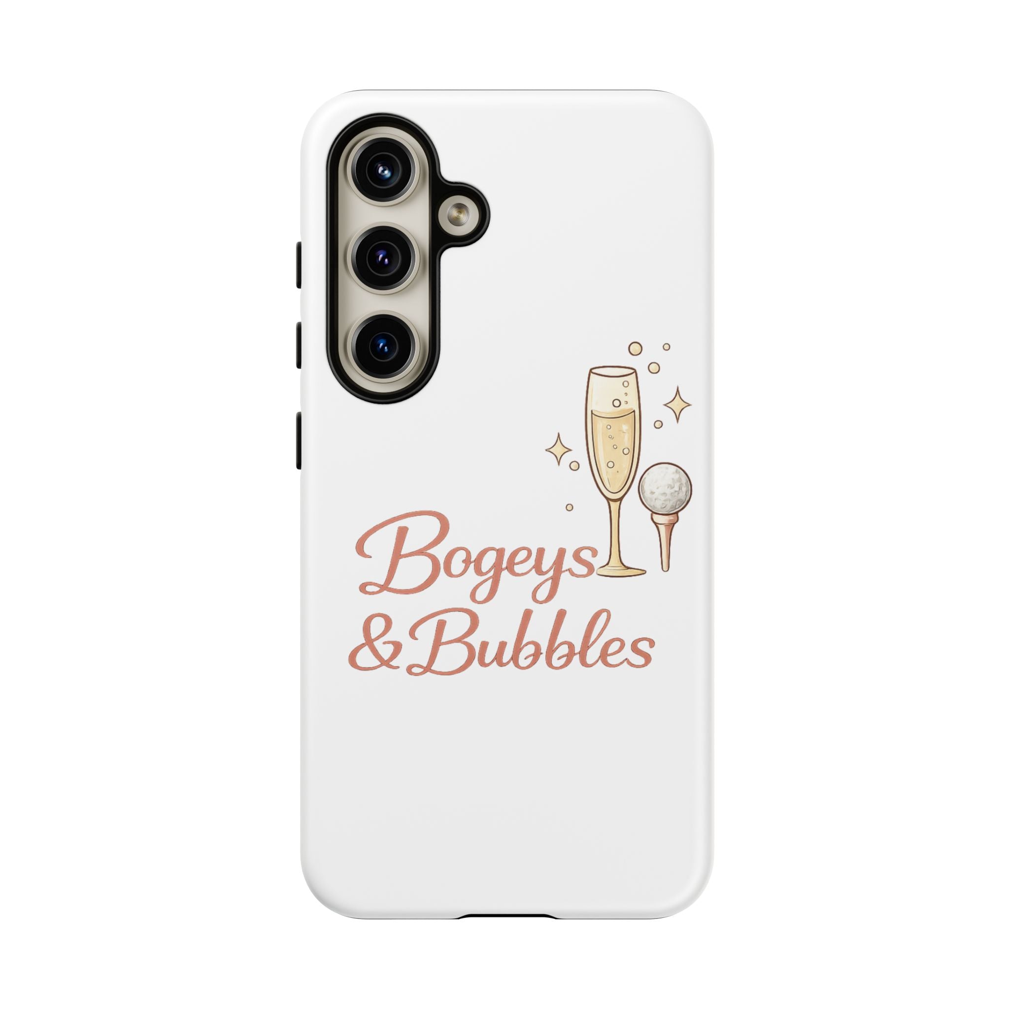 Phone Case — "Bogeys & Bubbles" Champagne Golf Design