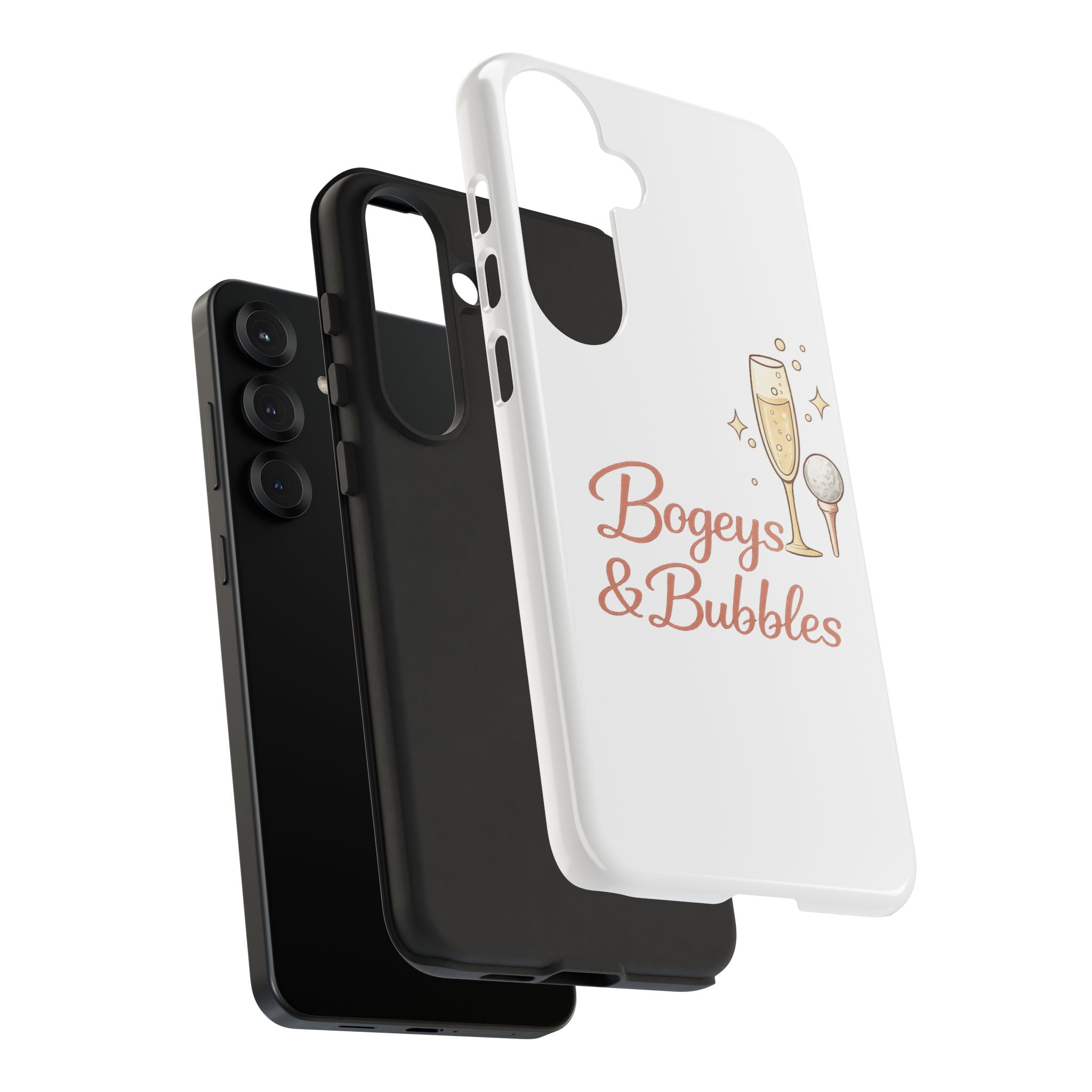 Phone Case — "Bogeys & Bubbles" Champagne Golf Design